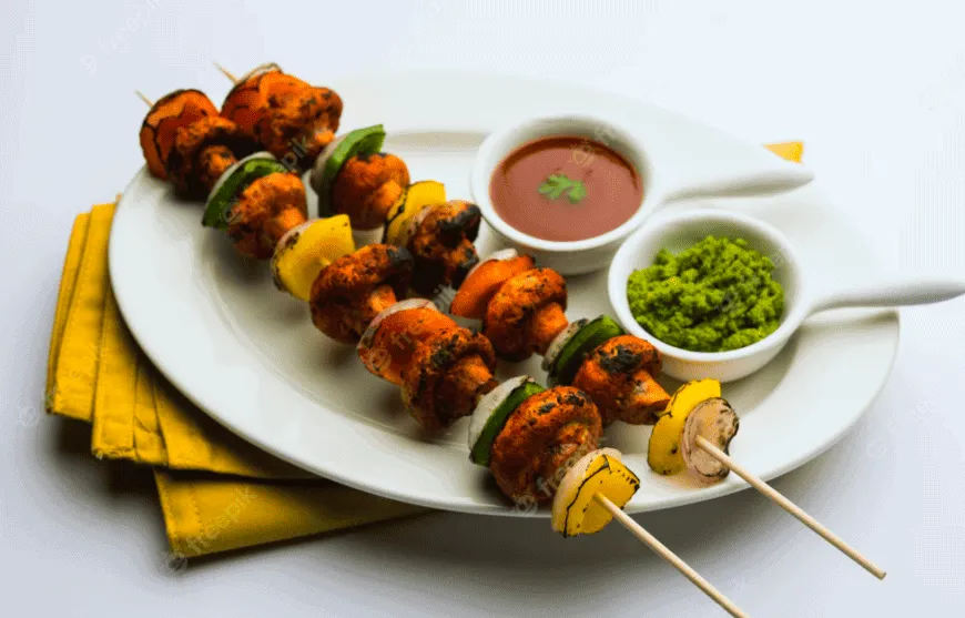 Mushroom Achari Tikka
