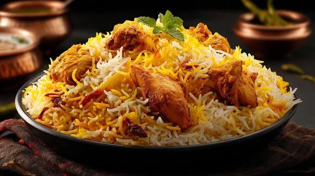 Chicken Biryani 1P With Kachumber Raita